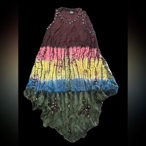 Ace Fashion frees size sequined asymmetrical dress